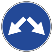 Дорожный знак 4.2.3 «Объезд препятствия справа или слева» (металл 0,8 мм, I типоразмер: диаметр 600 мм, С/О пленка: тип В алмазная)